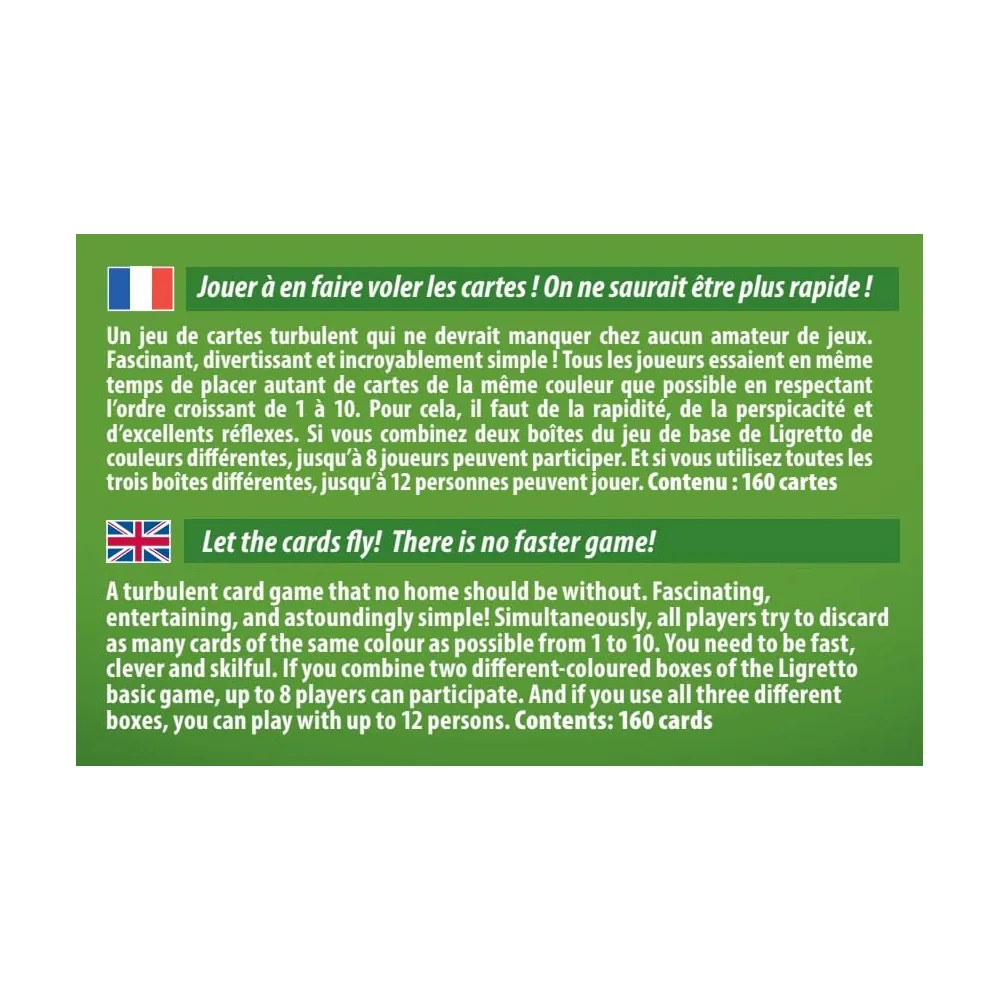 Ligretto Vert - Jeu de cartes rapide