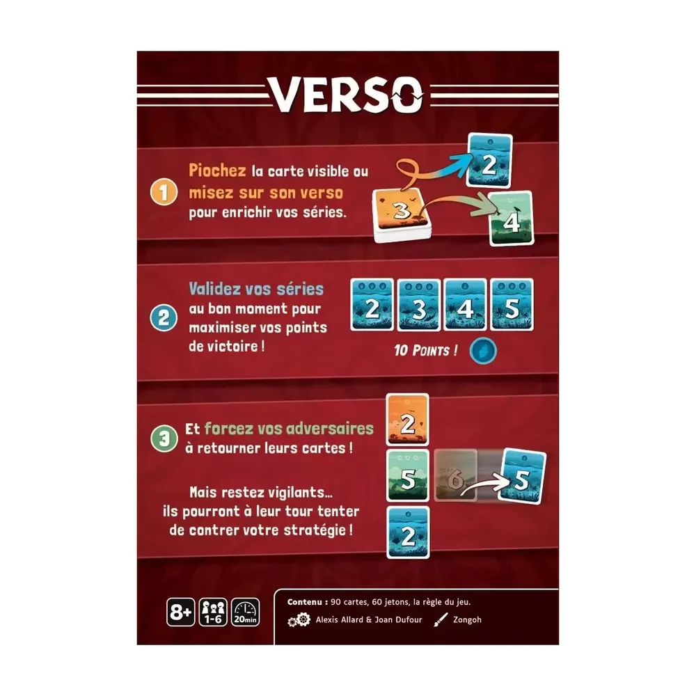 Verso - Jeu de cartes stratégique Gigamic