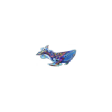 Rainbow Wooden Puzzle Baleine 125 Pièces
