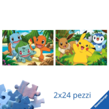 Puzzle Pokémon Pikachu & Evoli 2x24 pièces Ravensburger