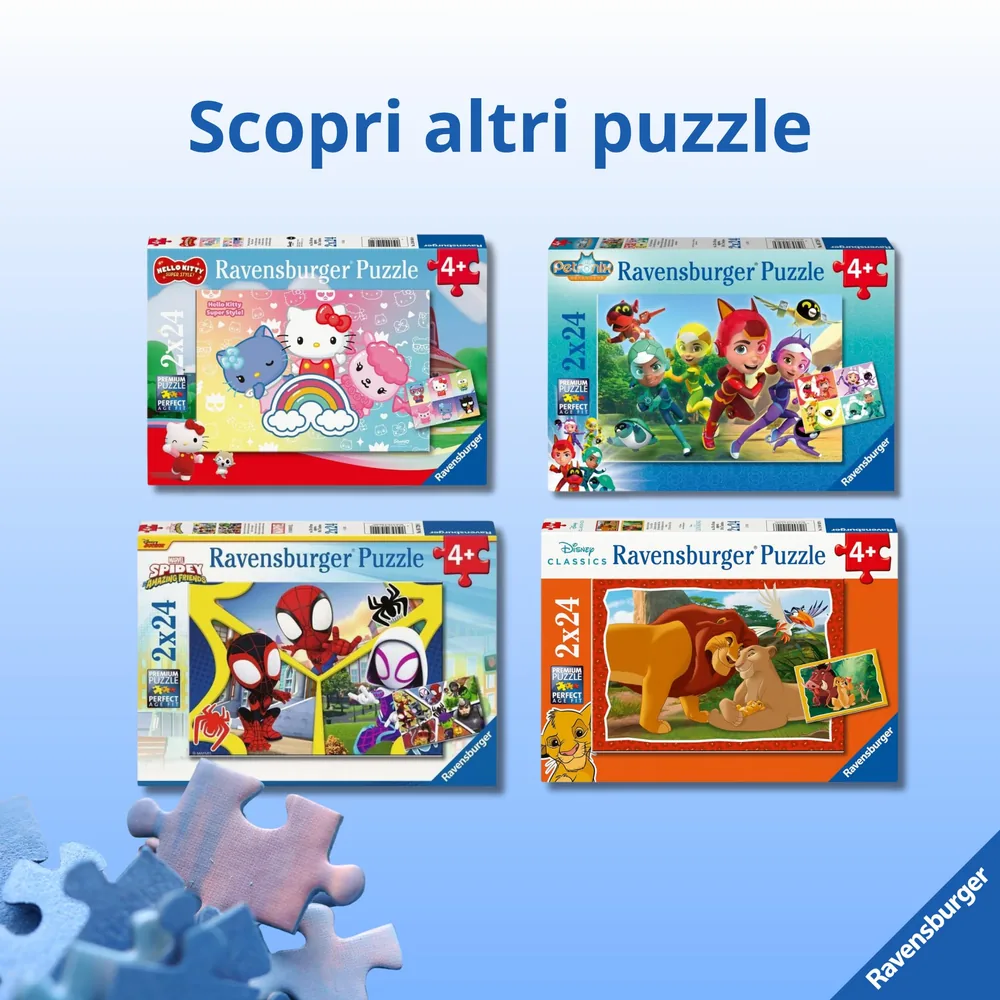 Puzzle Pokémon Pikachu & Evoli 2x24 pièces Ravensburger