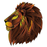 Rainbow Wooden Puzzle Lion - 121 pièces en bois