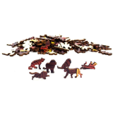 Rainbow Wooden Puzzle Lion - 121 pièces en bois