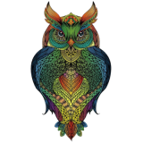 Rainbow Wooden Puzzle Hibou - 137 pièces
