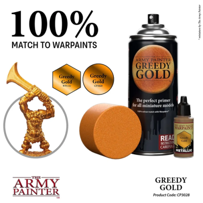 Army Painter - Colour Primer Greedy Gold - Bombe Spray 400ml