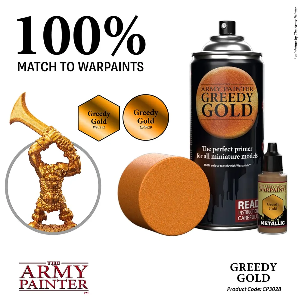 Army Painter - Colour Primer Greedy Gold - Bombe Spray 400ml