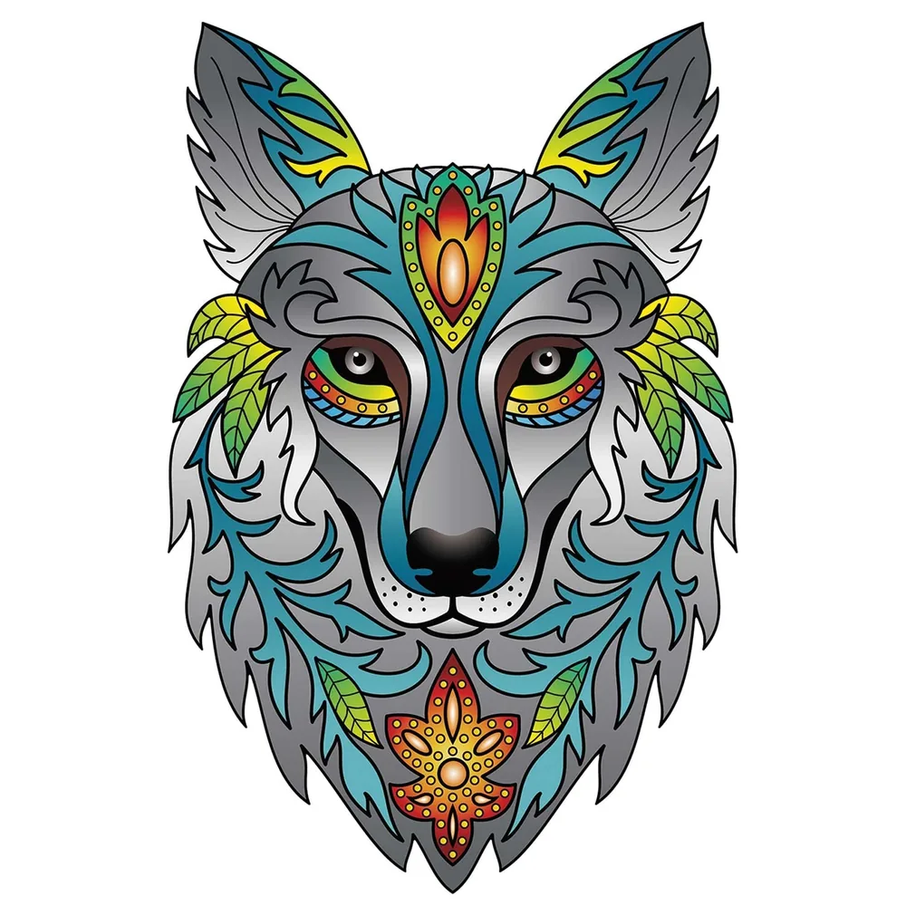 Rainbow Wooden Puzzle Loup - 180 pièces en bois