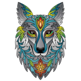 Rainbow Wooden Puzzle Loup - 180 pièces en bois