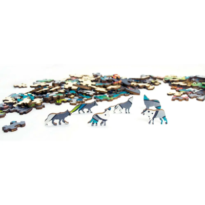 Rainbow Wooden Puzzle Loup - 180 pièces en bois