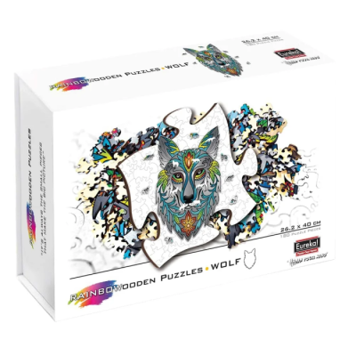 Rainbow Wooden Puzzle Loup - 180 pièces en bois
