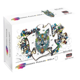 Rainbow Wooden Puzzle Loup - 180 pièces en bois