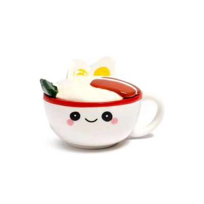 Kawaii - Nori le Ramen - Mug Céramique + Couvercle 3D 250ml