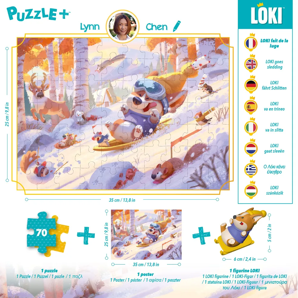 Loki Fait de la Luge - Puzzle+ 70 Pièces