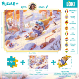 Loki Fait de la Luge - Puzzle+ 70 Pièces