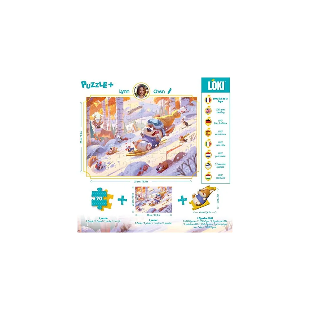Loki Fait de la Luge - Puzzle+ 70 Pièces