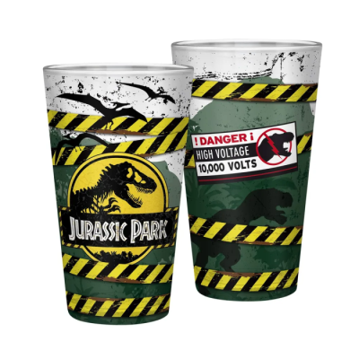 Jurassic Park - Verre XXL 400ml - Danger High Voltage