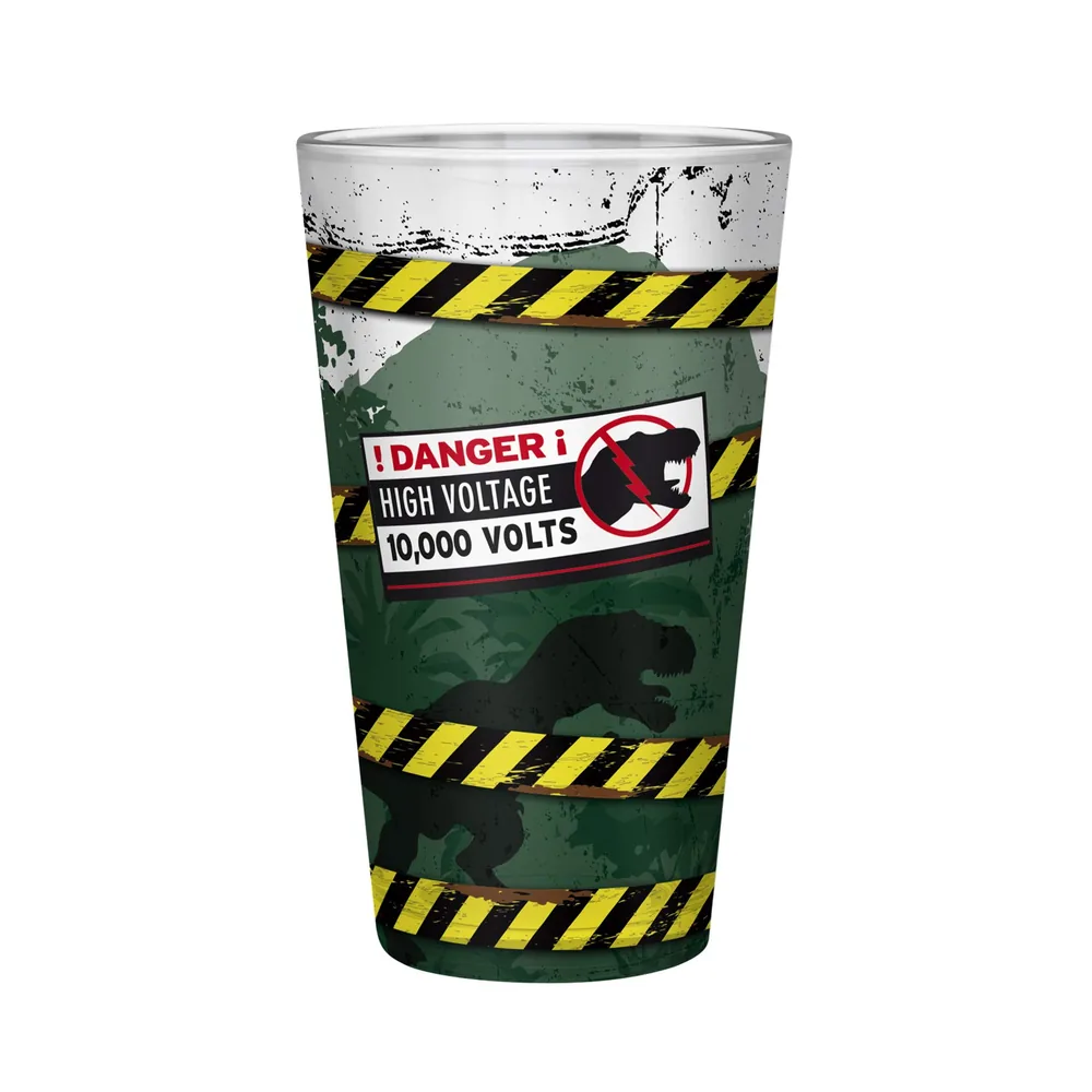 Jurassic Park - Verre XXL 400ml - Danger High Voltage
