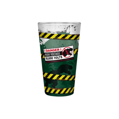 Jurassic Park - Verre XXL 400ml - Danger High Voltage