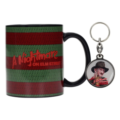 Les Griffes de la Nuit - Pack Mug + Porte-clés Freddy Krueger