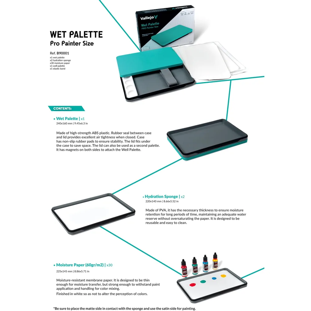 Well Palette Vallejo - Palette magnétique 5 godets