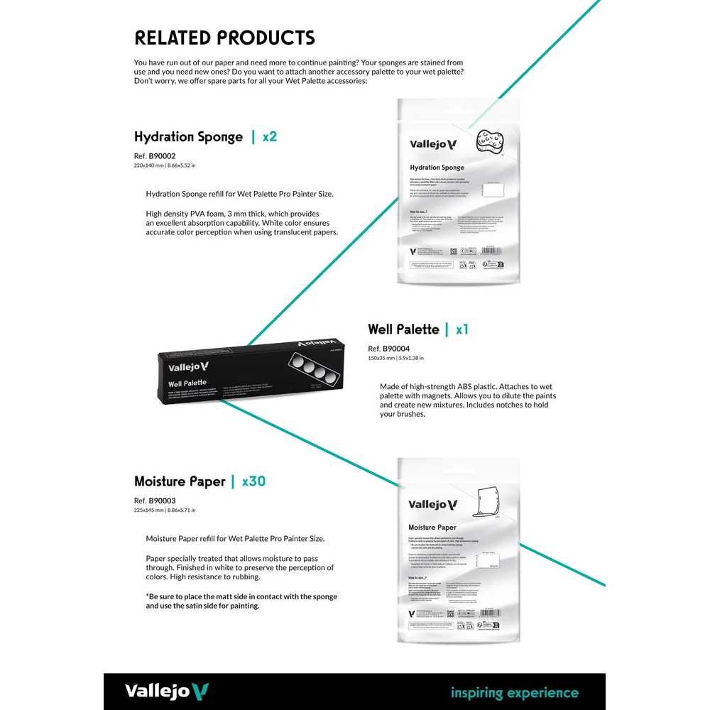Well Palette Vallejo - Palette magnétique 5 godets