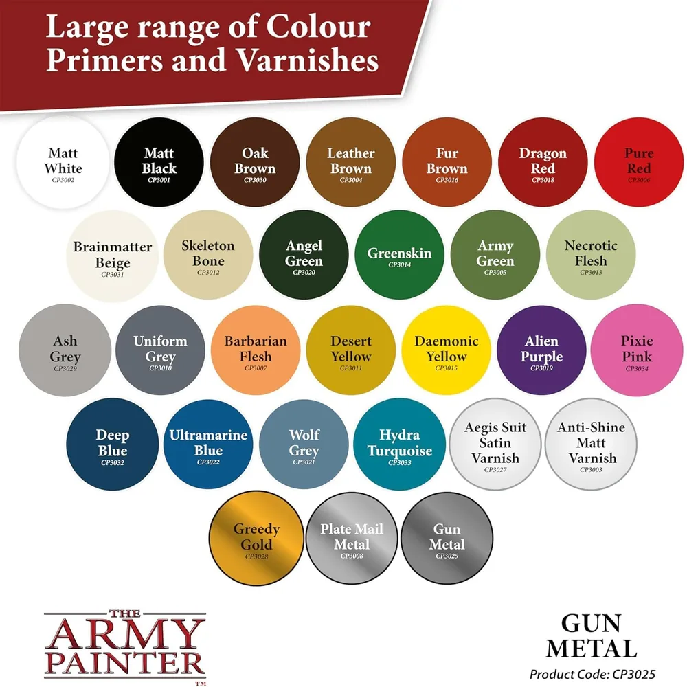 Army Painter - Bombe Colour Primer Gun Metal 400ml