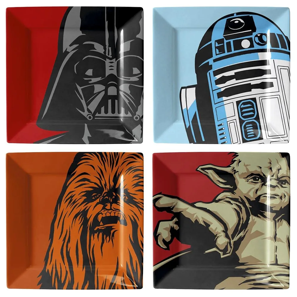 Star Wars - Set de 4 Plateaux Mélamine Icônes Classiques