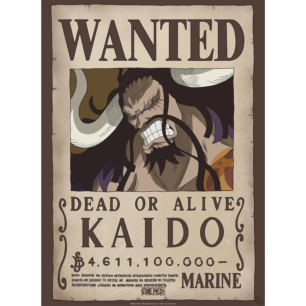 One Piece - Poster Wanted Kaido (52x38 cm)