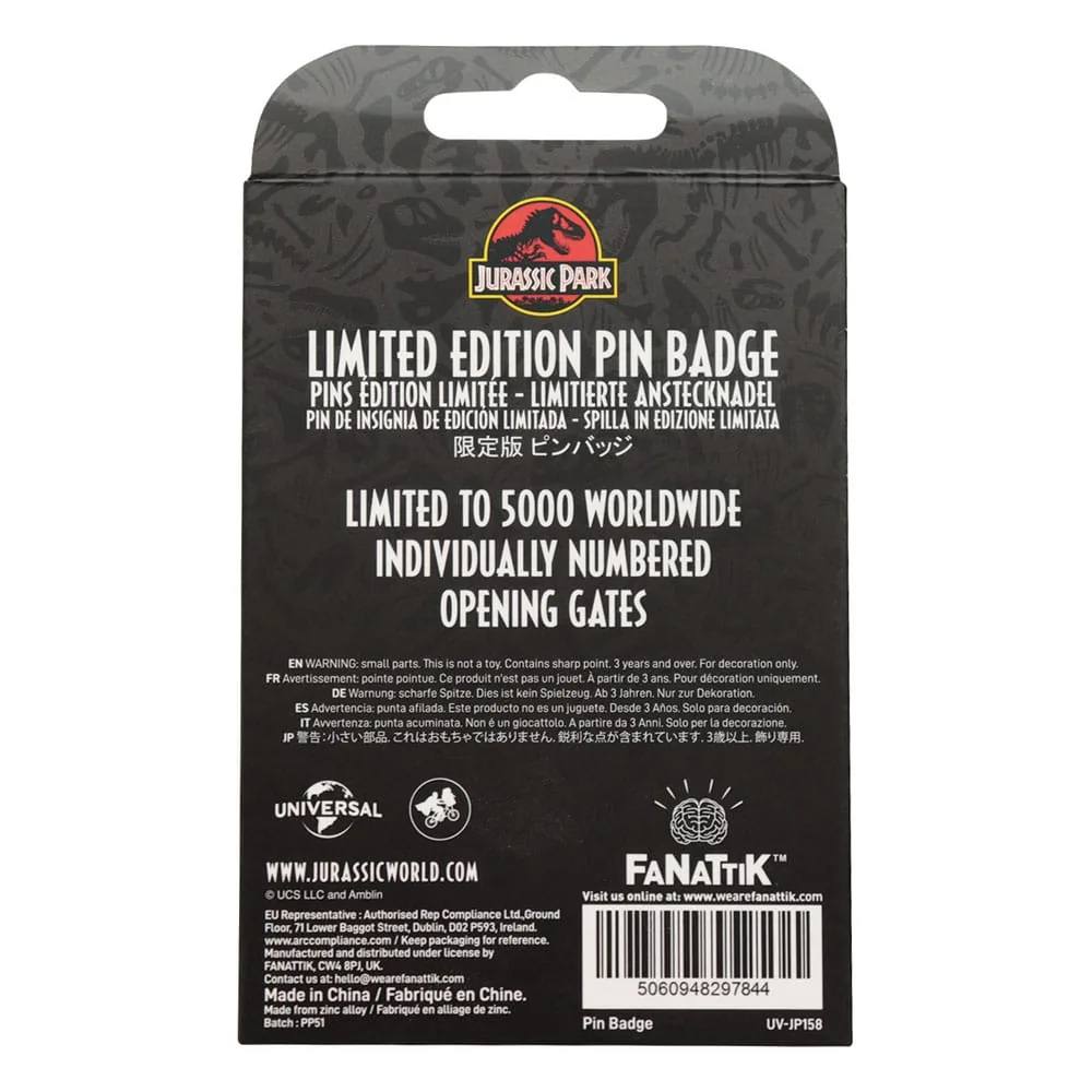 Pin's Jurassic Park Gates Hinged Edition Limitée