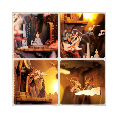 Book Nook Kit DIY La Légende de Wukong - 89 pièces + LED