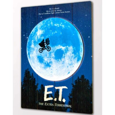 Panneau Bois 3D E.T. l'extra-terrestre - Moon 30x40cm