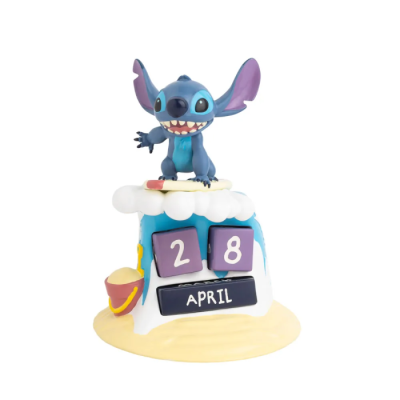 Calendrier Perpétuel Stitch Disney - Résine Peinte Main