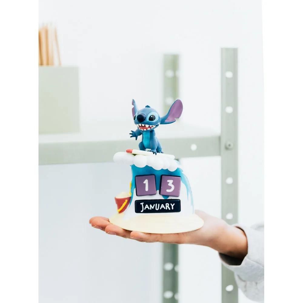 Calendrier Perpétuel Stitch Disney - Résine Peinte Main
