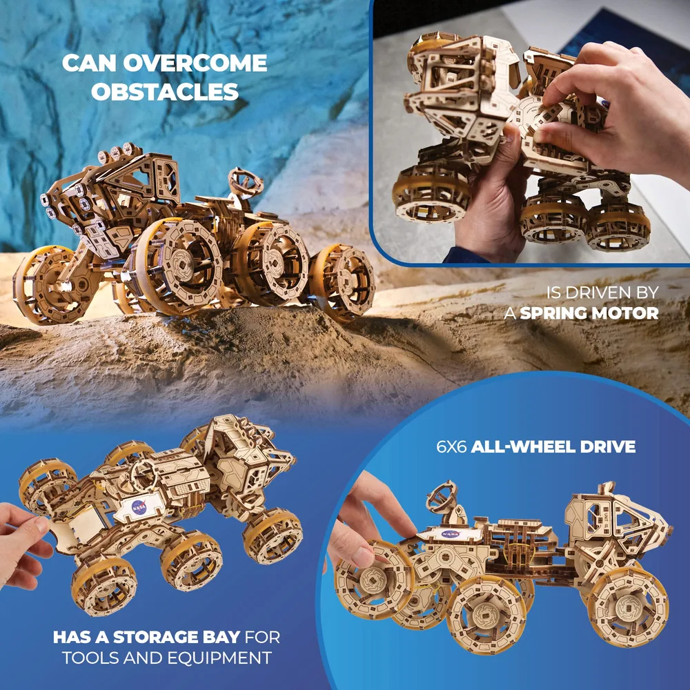 Mars Rover Habité - Maquette Mécanique en Bois - Ugears