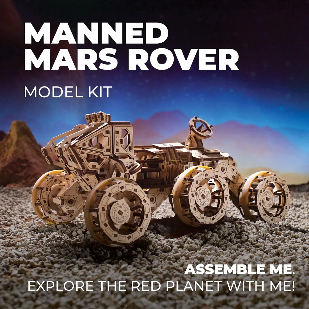 Mars Rover Habité - Maquette Mécanique en Bois - Ugears