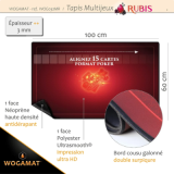 Tapis Multijeux Wogamat Rubis 60x100cm Rouge