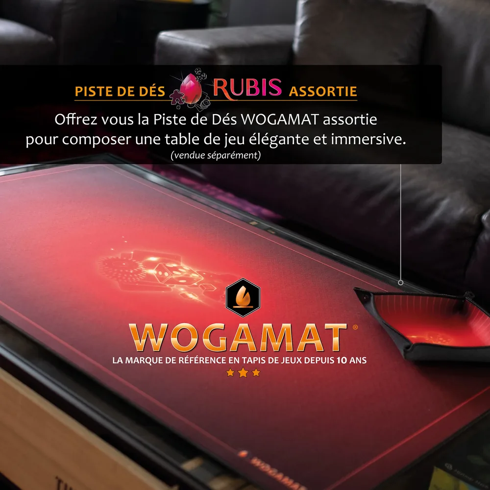 Tapis Multijeux Wogamat Rubis 60x100cm Rouge