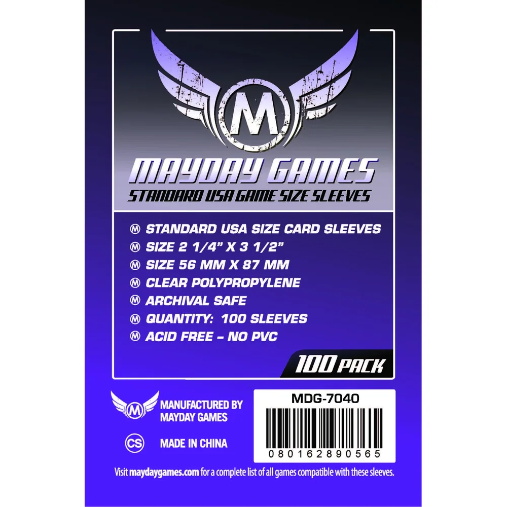 Sleeves Mayday Standard USA 56x87mm (50 pochettes)