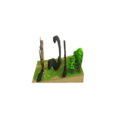 Diorama Papier Ashitaka en Forêt - Princesse Mononoké