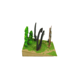 Diorama Papier Ashitaka en Forêt - Princesse Mononoké