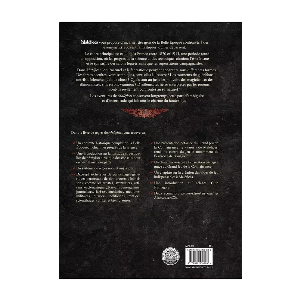Maléfices - Livre de Base (4ème édition)