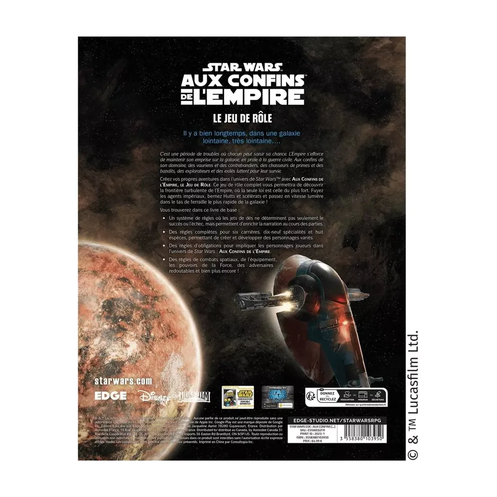 Star Wars : Aux Confins de l'Empire - Livre de Règles