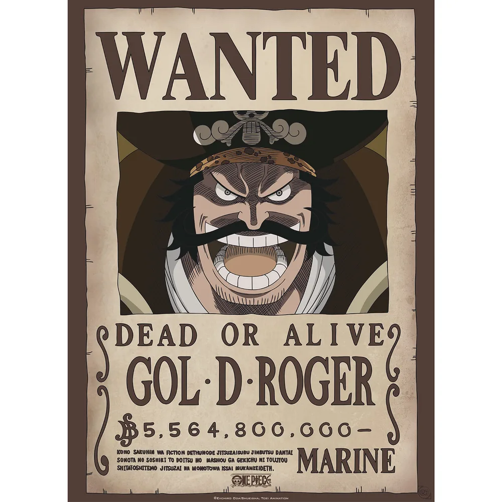 Poster Wanted One Piece Gol D. Roger