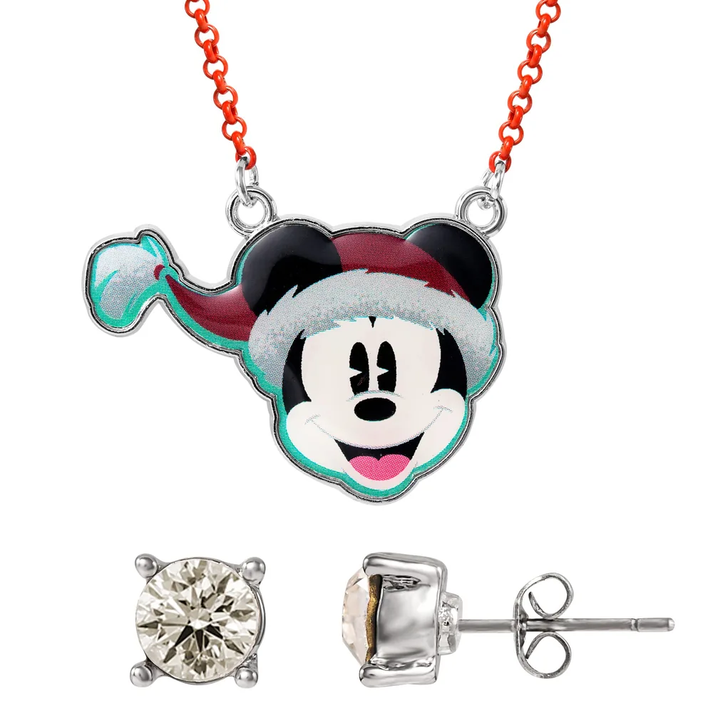 Collier et Boucles d'Oreille Mickey Noël - Disney