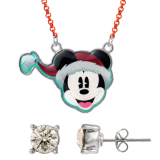 Collier et Boucles d'Oreille Mickey Noël - Disney