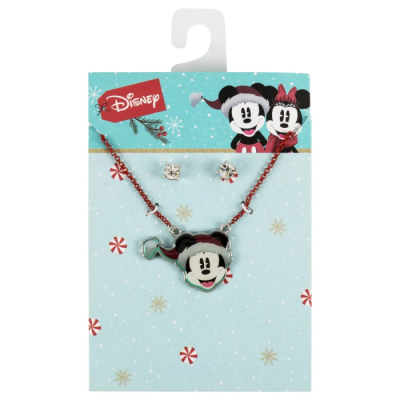Collier et Boucles d'Oreille Mickey Noël - Disney