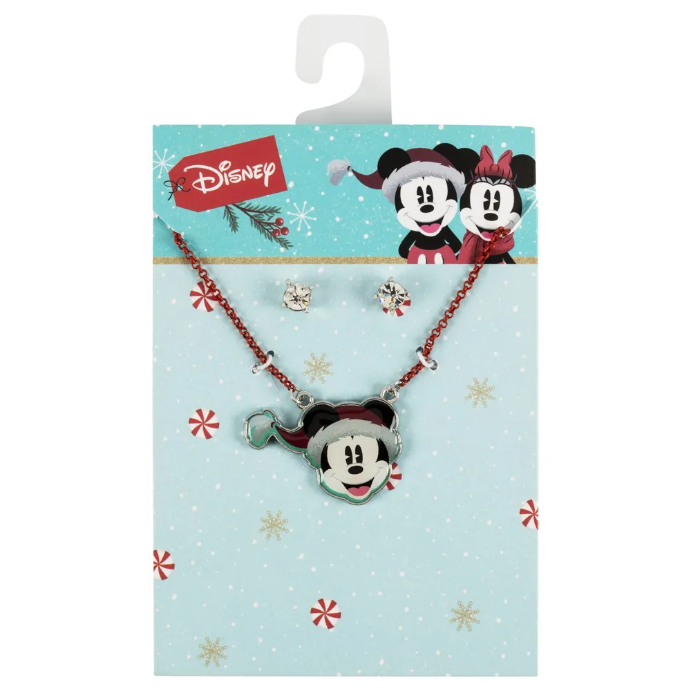 Collier et Boucles d'Oreille Mickey Noël - Disney