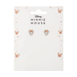Boucles d'Oreilles Minnie Mouse Or Rose et Argent