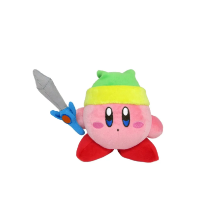 Kirby peluche avec épée 12 cm