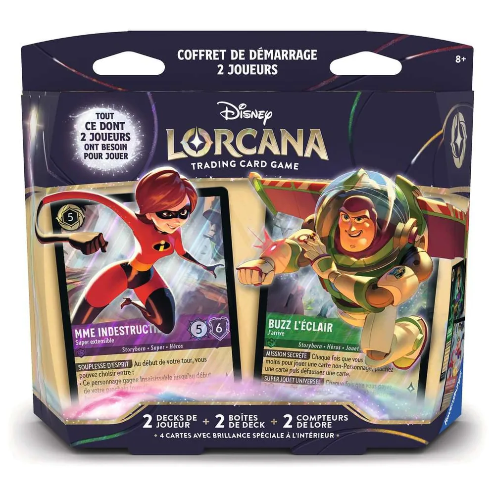 Lorcana - Coffret de Démarrage 2 Joueurs - Madame Indestructible et Buzz l'Éclair